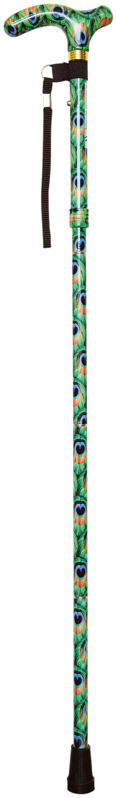 Deluxe Folding Walking Cane (Peacock)